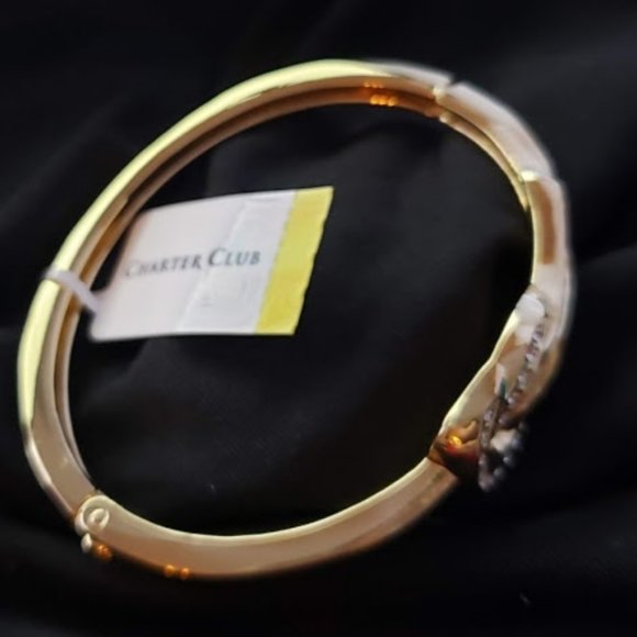 NEW Charter Club Gold-Tone Knot Bangle Bracelet - Picture 6 of 9